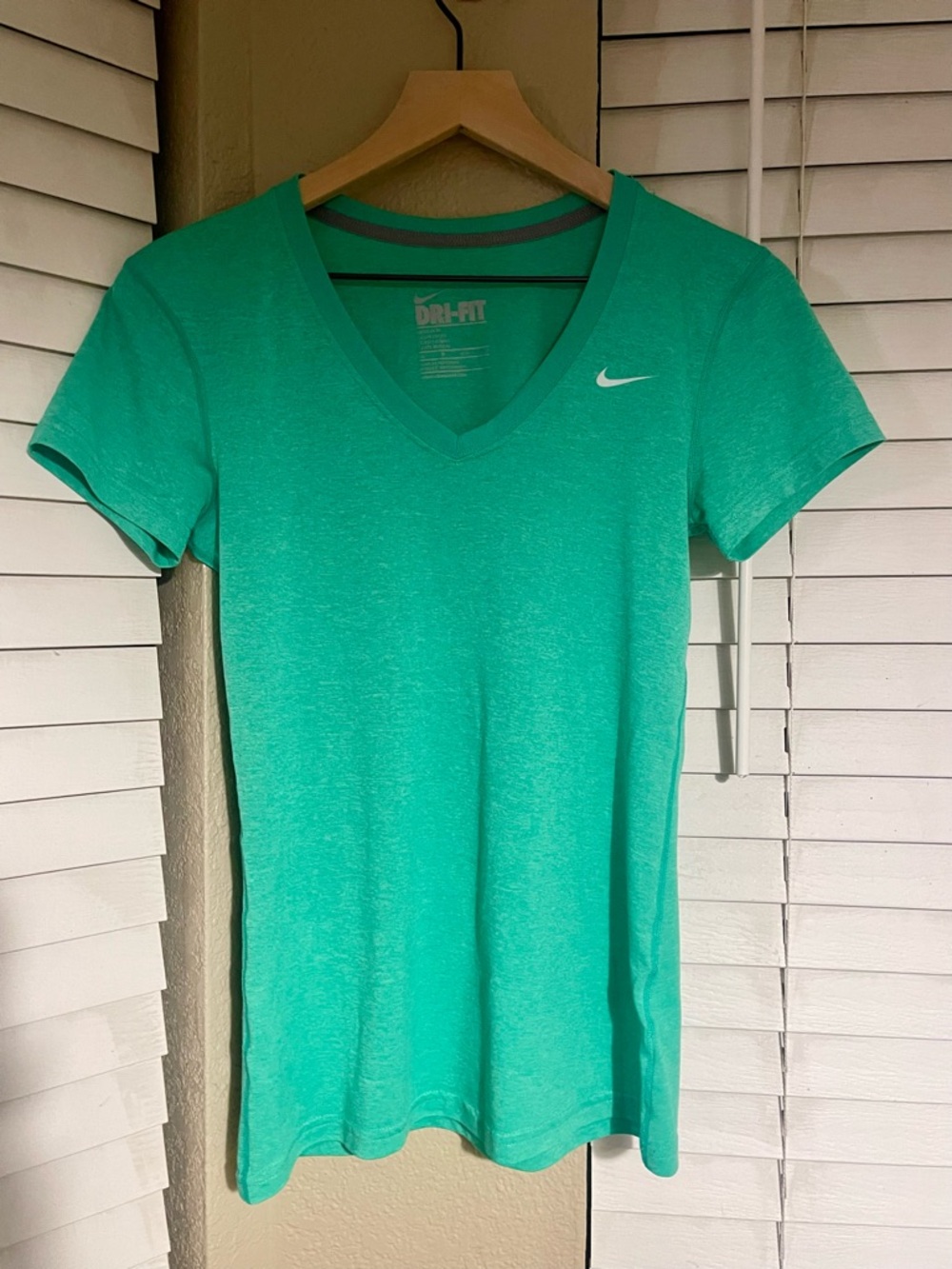 Nike Women's Teal V-Neck Dri-FIT Tee